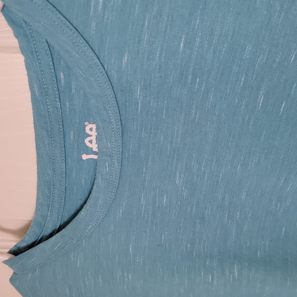 Lee Men’s Vintage Triblend Short Sleeve Crew Neck Tee Heathered Blue Size XL - Picture 5 of 10